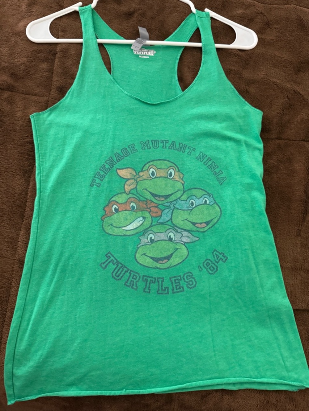 Next Level Apparel Bright Green Racerback Tank with Graphic Tag